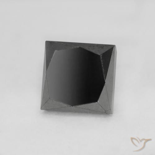 Diamante Negro natural de 0.98 ct, Cuadrado, Opaco