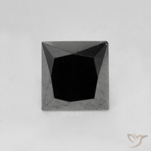 1.04ct Natural Negro Diamante, Cuadrado, Opaco