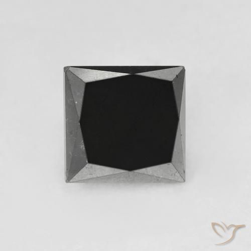 1.06ct Natural Negro Diamante, Cuadrado, Opaco