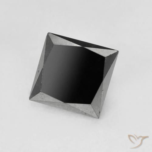 Diamante Negro natural de 1.06 ct, Cuadrado, Opaco