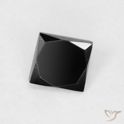 0.12ct Natural Negro Diamante, Cuadrado, Opaco