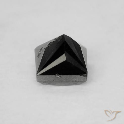 Diamante Negro natural de 0.18 ct, Cuadrado, Opaco