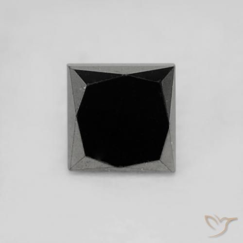 0.20ct Natural Negro Diamante, Cuadrado, Opaco