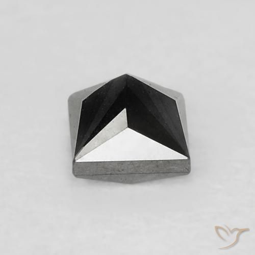 Diamante Negro natural de 0.23 ct, Cuadrado, Opaco