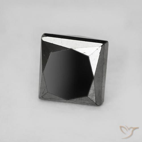 Diamante Negro natural de 0.32 ct, Cuadrado, Opaco