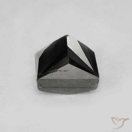 Diamante Negro natural de 0.32 ct, Cuadrado, Opaco