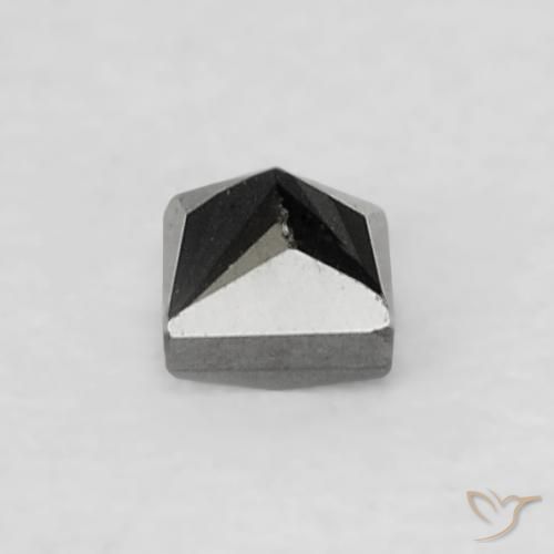 Diamante Negro natural de 0.07 ct, Cuadrado, Opaco