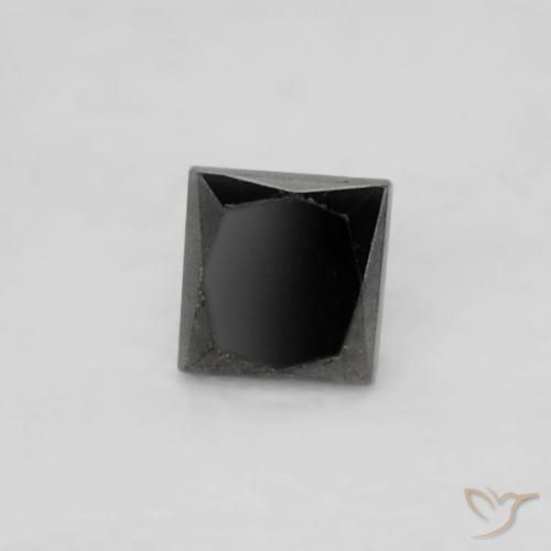 Diamante Negro natural de 0.04 ct, Cuadrado, Opaco