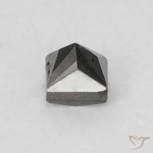 Diamante Negro natural de 0.07 ct, Cuadrado, Opaco