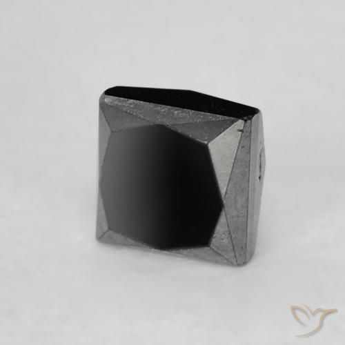Diamante Negro natural de 0.25 ct, Cuadrado, Opaco