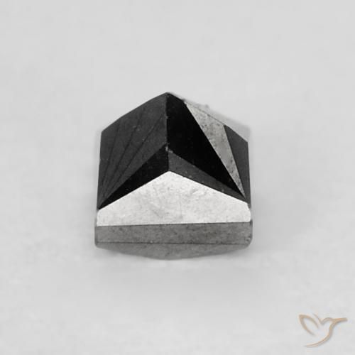 Diamante Negro natural de 0.25 ct, Cuadrado, Opaco