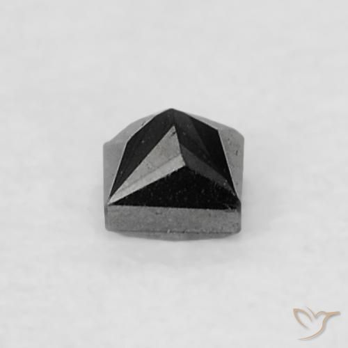 Diamante Negro natural de 0.06 ct, Cuadrado, Opaco