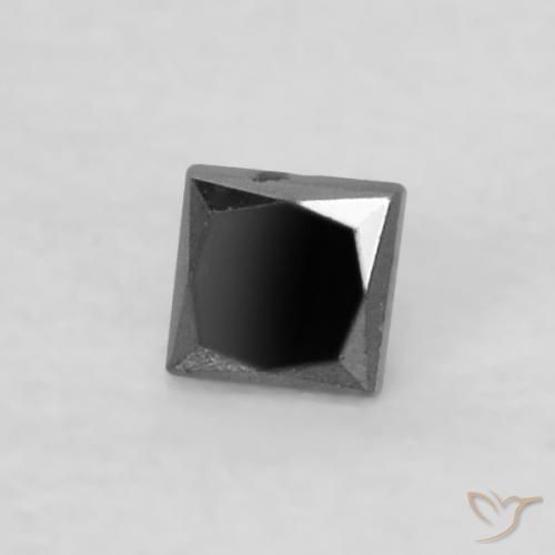 0.06ct Natural Negro Diamante, Cuadrado, Opaco