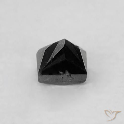 Diamante Negro natural de 0.06 ct, Cuadrado, Opaco