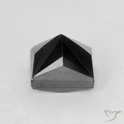 Diamante Negro natural de 0.42 ct, Cuadrado, Opaco