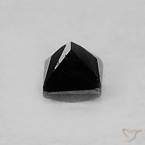 Diamante Negro natural de 0.07 ct, Cuadrado, Opaco