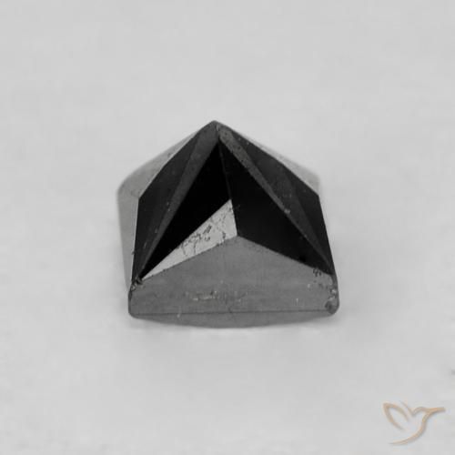 Diamante Negro natural de 0.32 ct, Cuadrado, Opaco