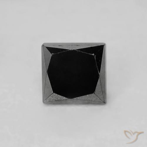 0.16ct Natural Negro Diamante, Cuadrado, Opaco
