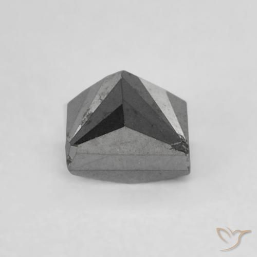 Diamante Negro natural de 0.40 ct, Cuadrado, Opaco