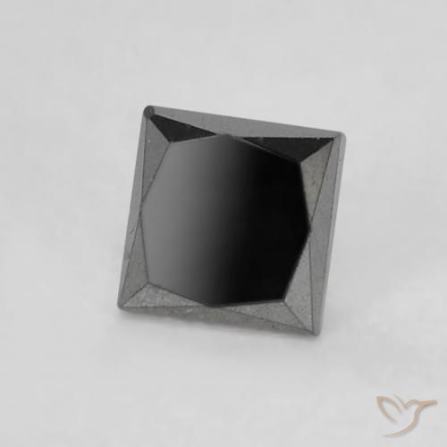 Diamante Negro natural de 0.21 ct, Cuadrado, Opaco
