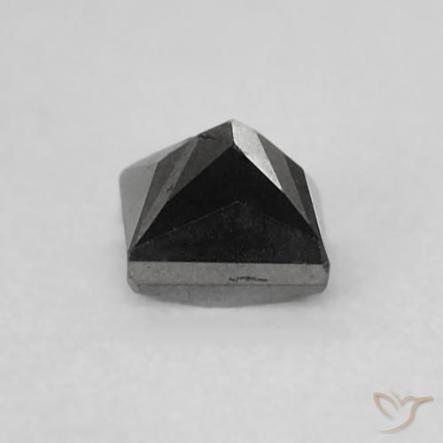Diamante Negro natural de 0.21 ct, Cuadrado, Opaco