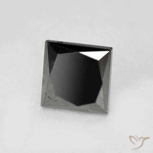 0.27ct Natural Negro Diamante, Cuadrado, Opaco