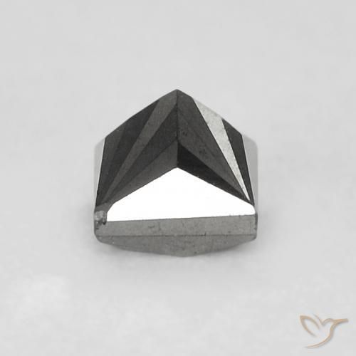 Diamante Negro natural de 0.34 ct, Cuadrado, Opaco