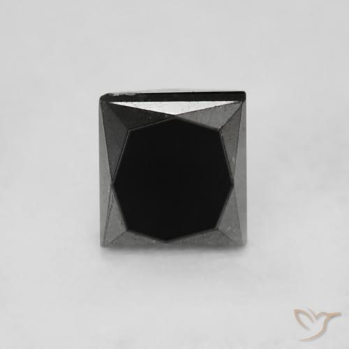 0.30ct Natural Negro Diamante, Cuadrado, Opaco