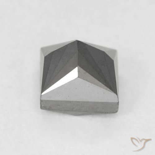 Diamante Negro natural de 0.68 ct, Cuadrado, Opaco