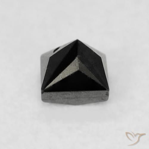 Diamante Negro natural de 0.15 ct, Cuadrado, Opaco