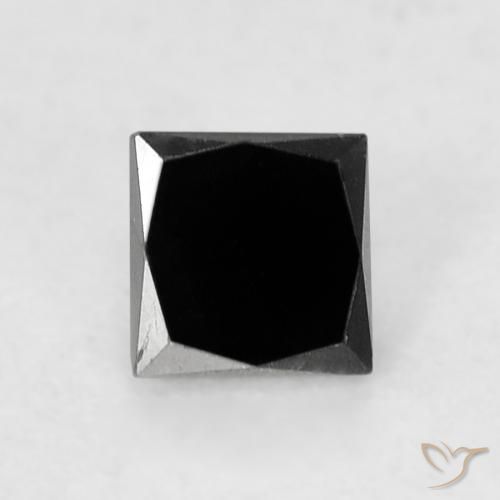 0.29ct Natural Negro Diamante, Cuadrado, Opaco