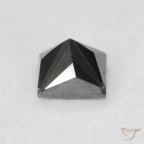 Diamante Negro natural de 0.29 ct, Cuadrado, Opaco