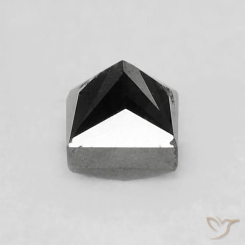 Diamante Negro natural de 0.24 ct, Cuadrado, Opaco