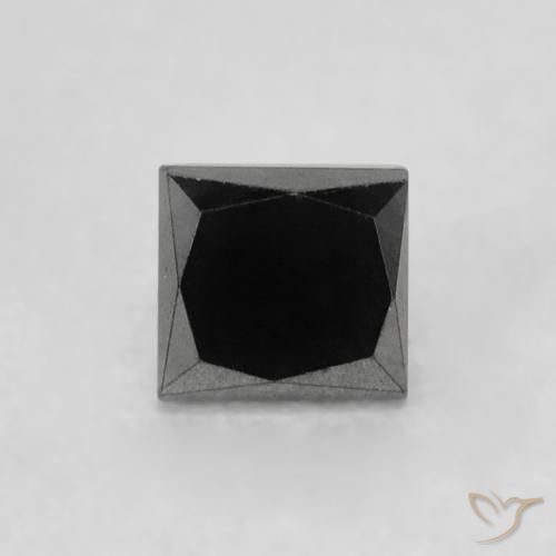0.28ct Natural Negro Diamante, Cuadrado, Opaco
