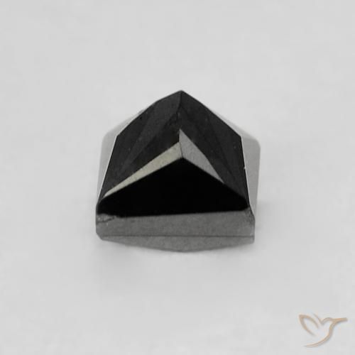 Diamante Negro natural de 0.28 ct, Cuadrado, Opaco