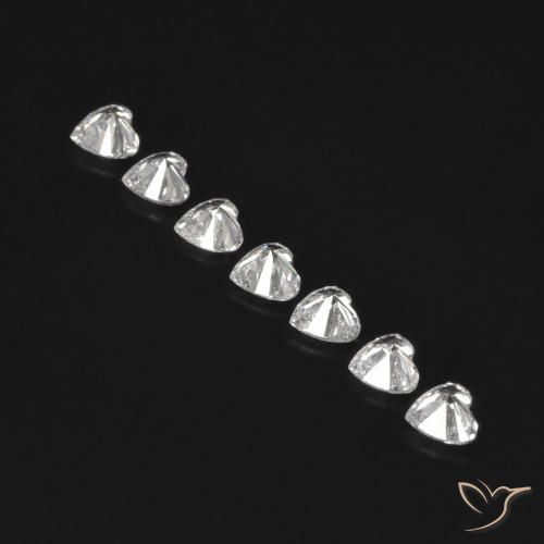 Gemas de Diamante F natural de 0.53 ct, Corazón, VVS