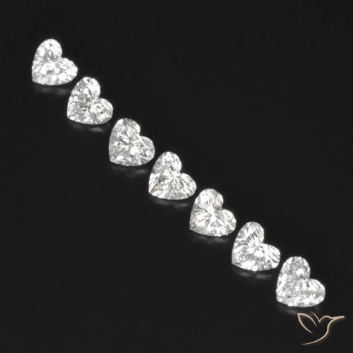 0.56ctw Natural F Diamante, Corazón, VVS