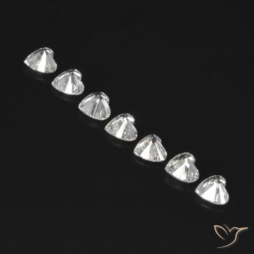 Gemas de Diamante F natural de 0.56 ct, Corazón, VVS