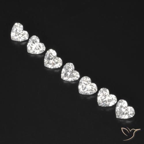 0.53ctw Natural F Diamante, Corazón, VVS