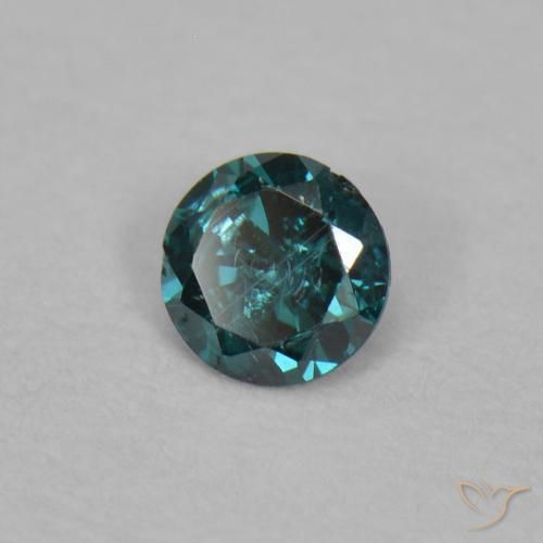 Diamante Verde natural de 0.03 ct, Redondo, VS-SI