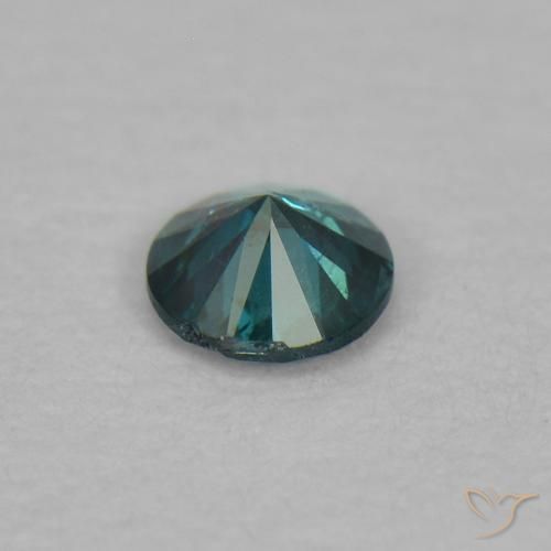 Diamante Verde natural de 0.03 ct, Redondo, VS-SI