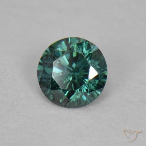 Diamante Verde natural de 0.03 ct, Redondo, VS