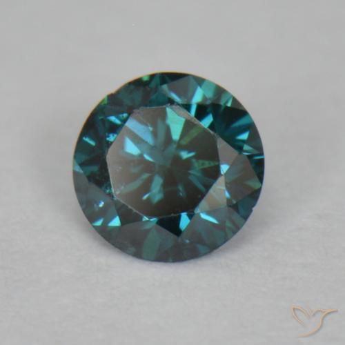 Diamante Verde natural de 0.06 ct, Redondo, VS