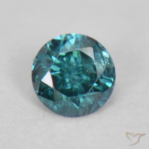 Diamante Azul natural de 0.02 ct, Redondo, VS-SI