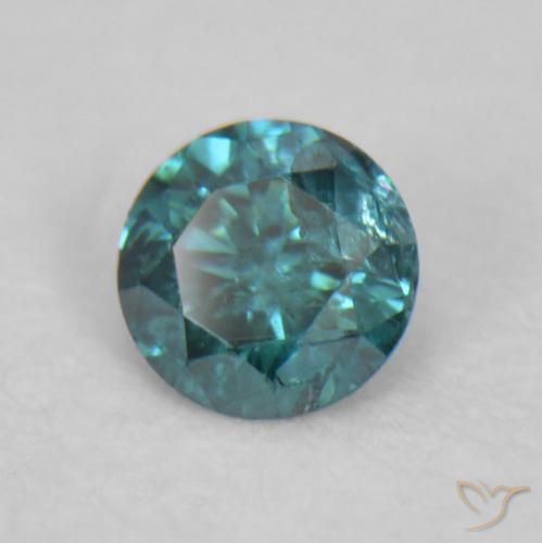 Diamante Azul natural de 0.02 ct, Redondo, VS-SI