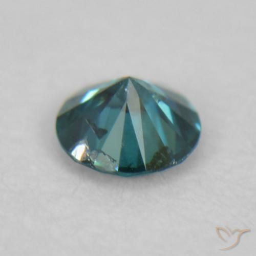 Diamante Azul natural de 0.02 ct, Redondo, VS-SI