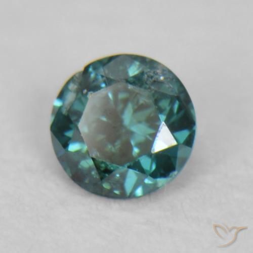 Diamante Verde natural de 0.02 ct, Redondo, VS-SI