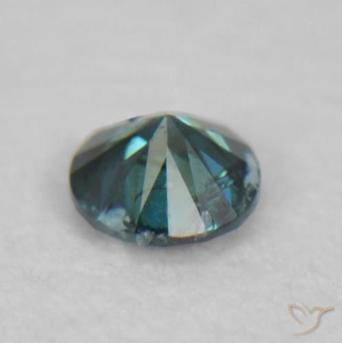 Diamante Verde natural de 0.02 ct, Redondo, VS-SI