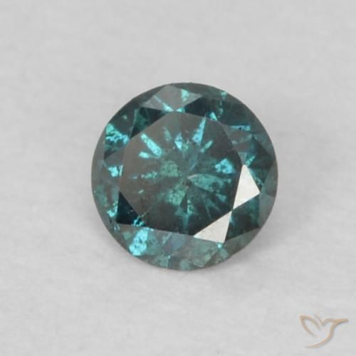 Diamante Azul natural de 0.07 ct, Redondo, VS