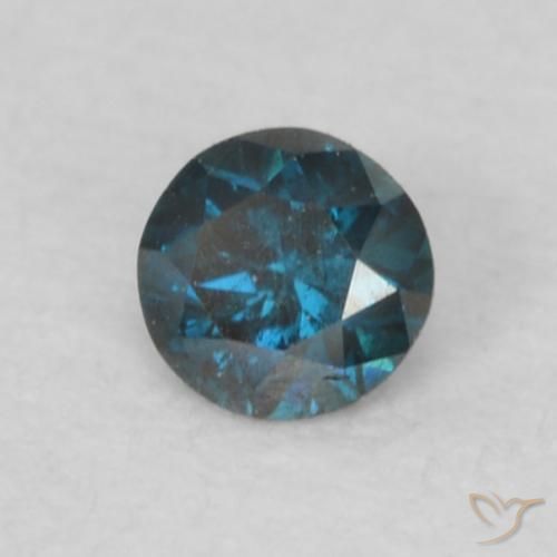 Diamante Azul natural de 0.07 ct, Redondo, VVS-VS